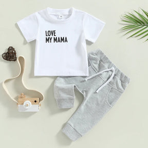 Love My Mama T-Short & Joggers Set - Petite Cove 