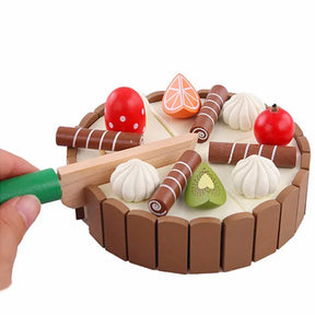 Montessori Sweet Treats: Wooden Cake Playset - Petite Cove 