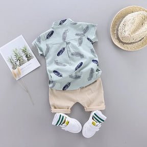 Feathered Fun Shirt & Shorts Set - Petite Cove 