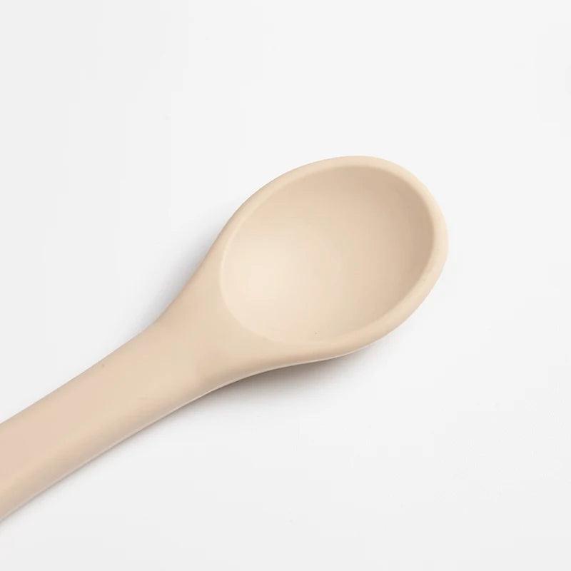 Silicone Essentials: Kid-Proof Training Spoon & Fork Duo - Petite Cove 