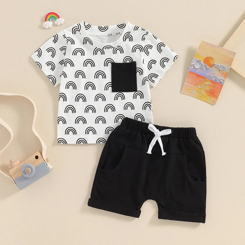 Rainbow Dreams T-Shirt & Shorts Set - Petite Cove 