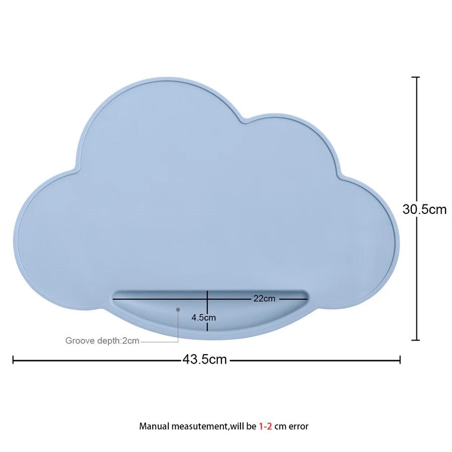 Silicone Essentials: Kid-Proof Cloud Dining Placemat - Petite Cove 