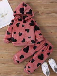 CozyFur Heart Hooded & Trouser Set - Petite Cove 