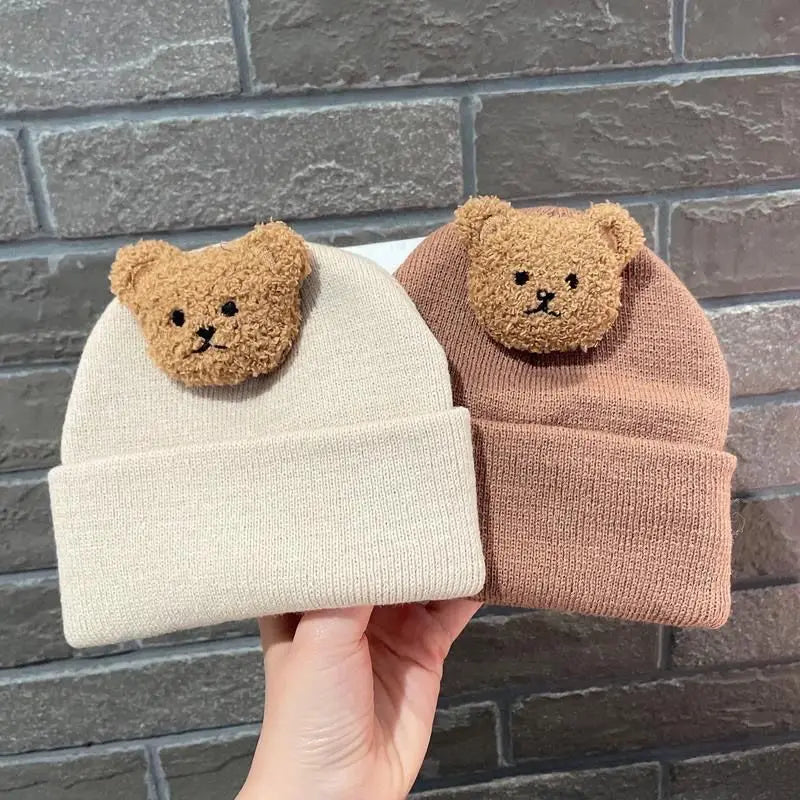 Bear Cutie Knit Baby Beanie - Petite Cove 