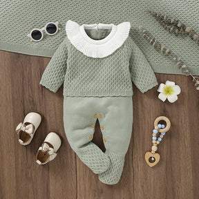 Petite Knit® Waffle Weave Romper & Blanket Set - Petite Cove 