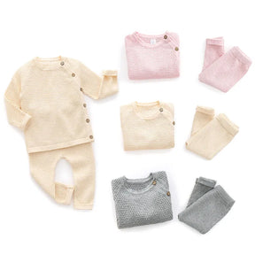 Knit Cozy Cotton Baby Outfit Set - Petite Cove 