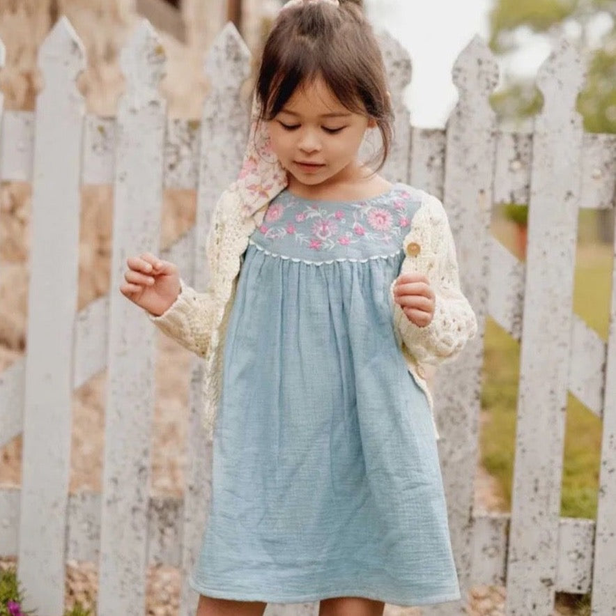 Azure Blossom Dress - Petite Cove 