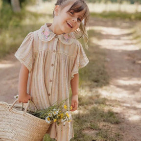 Summer Stripes Flutter Dress - Petite Cove 